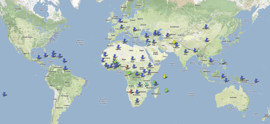 Localisation des Projets de Linpico