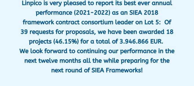 2021 – 2022 results of the SIEA 2018 Framework Contract